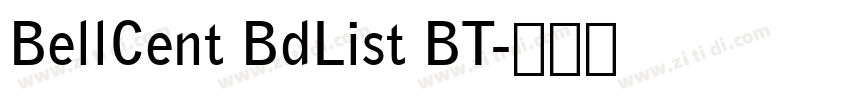 BellCent BdList BT字体转换